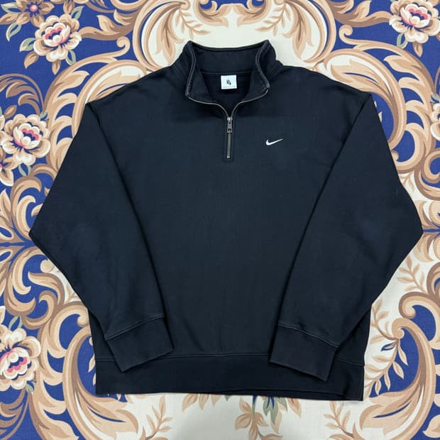 (XL)나이키 NRG 솔로스우시 하프집업 맨투맨(블랙)