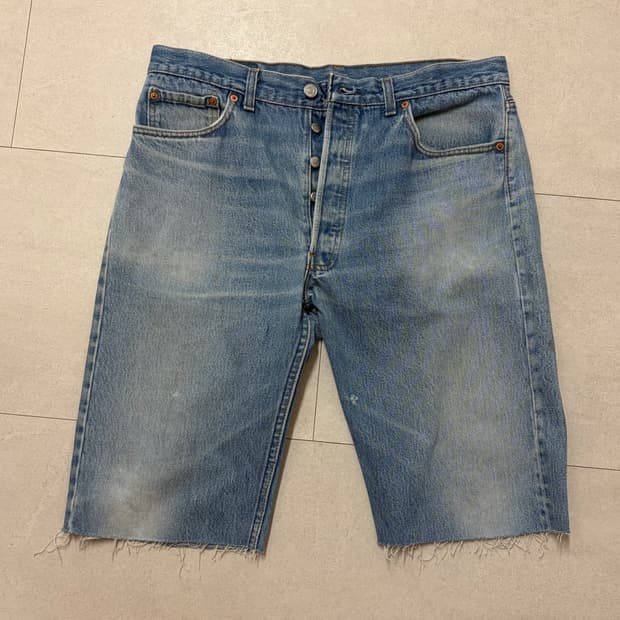 90s 리바이스 501 컷오프 데님 Made in USA