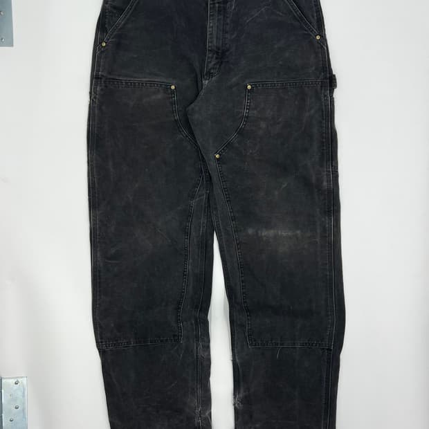 칼하트 카펜터 흑청 데님 팬츠