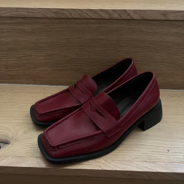 Moodnight 버건디 로퍼 235