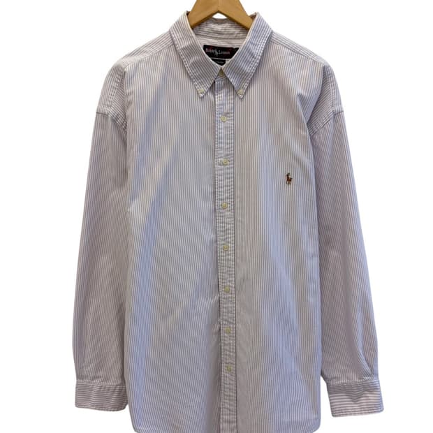 90s 폴로 스트라이프 빅 셔츠 (XXXL) 