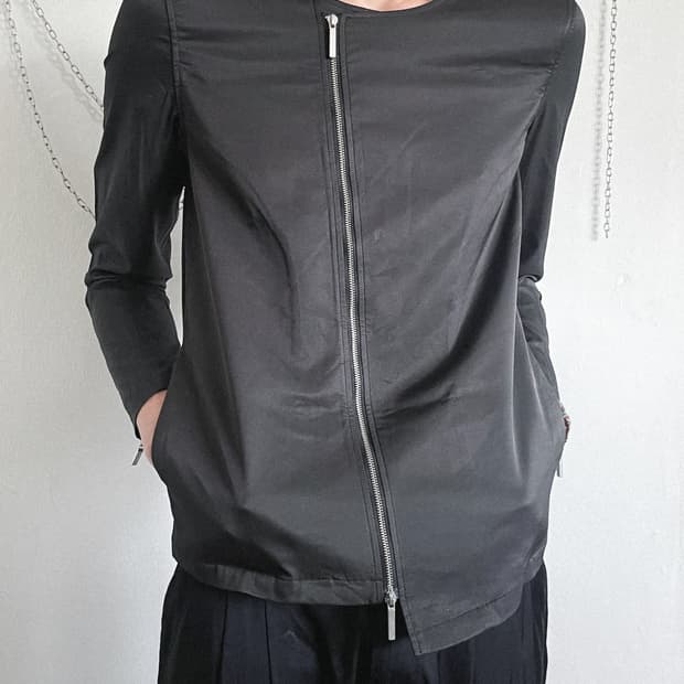 NO ID japan 사선지퍼 셔츠