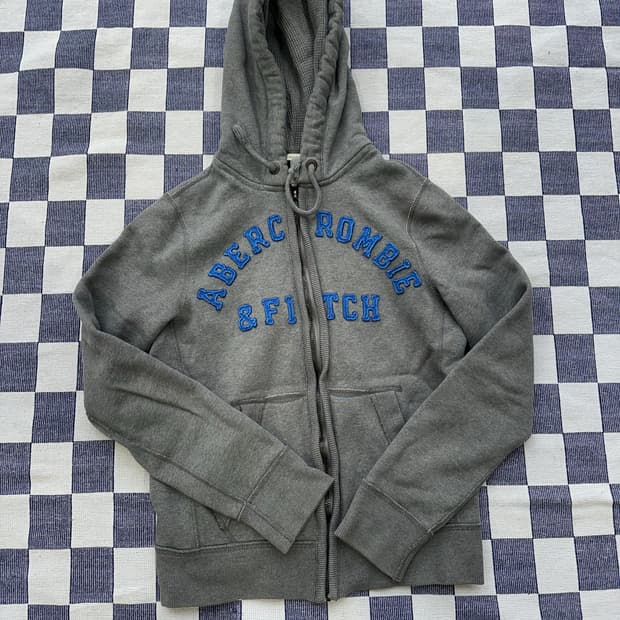 아베크롬비 그레이 후드집업 m