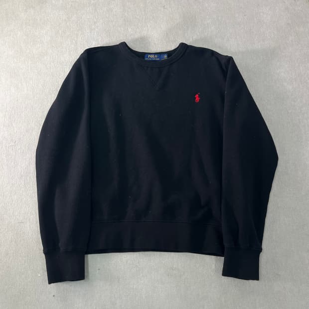 95 폴로랄프로렌 스몰포니 블랙 맨투맨