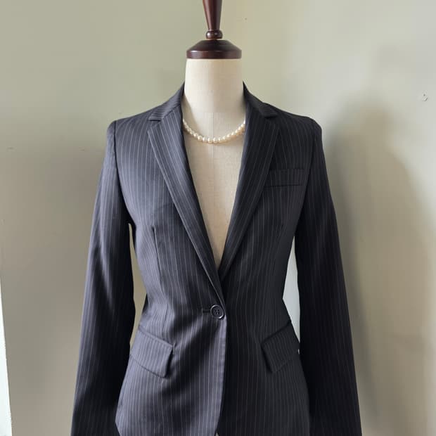 띠어리 스트라이프 자켓