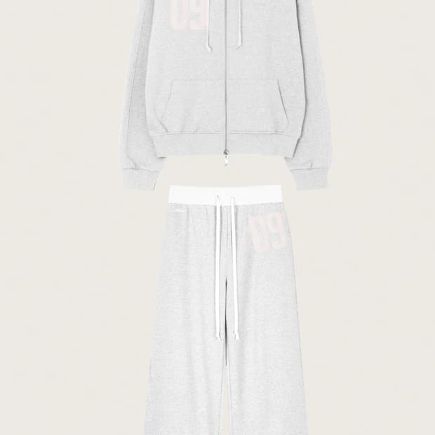 배송지변경) 클리시어 09 넘버링 셋업 라이트 멜란지