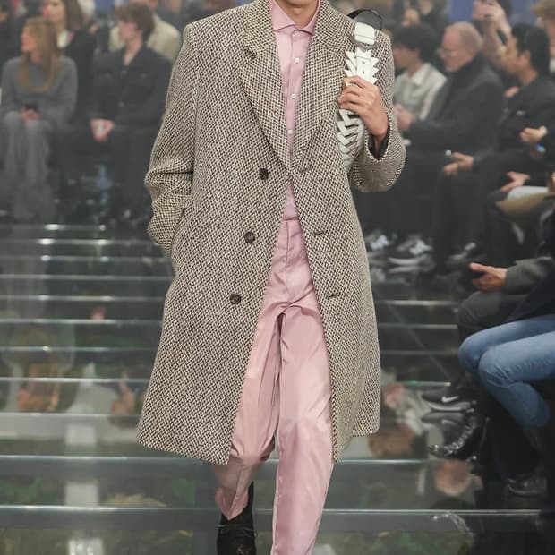 프라다 쇼피스 헤링본 코트