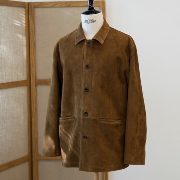 [구매](2)우드비 고트 스웨이드 자켓 브라운