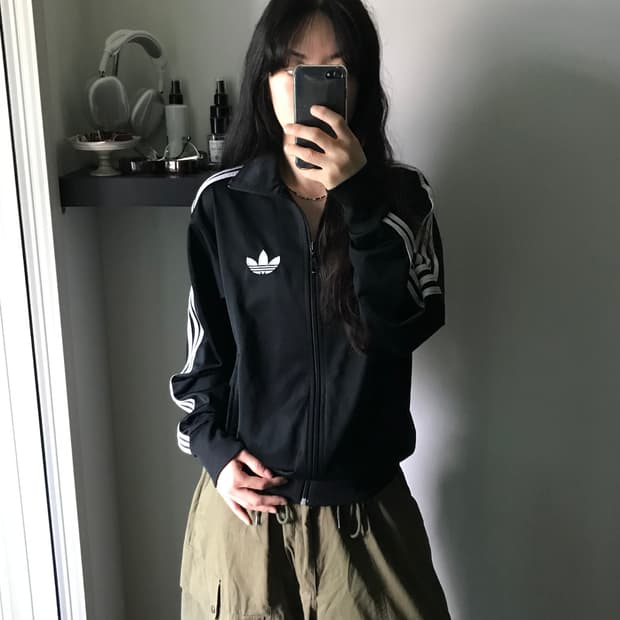아디다스 파이어버드 블랙 트랙탑 져지