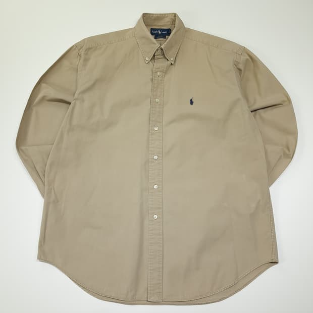 CL245 L 폴로 90s 블레이크 면 베이지 셔츠 남방