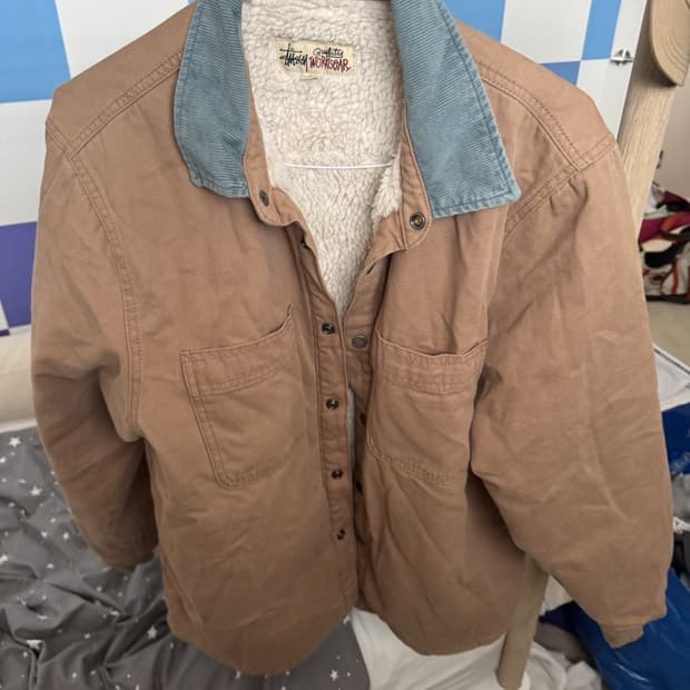 스투시 쉐르파 라인드 워크 셔츠