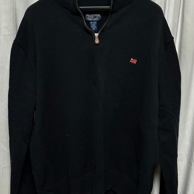 no.142 폴로랄프로렌 진스  블랙 하프집업 니트 XXL