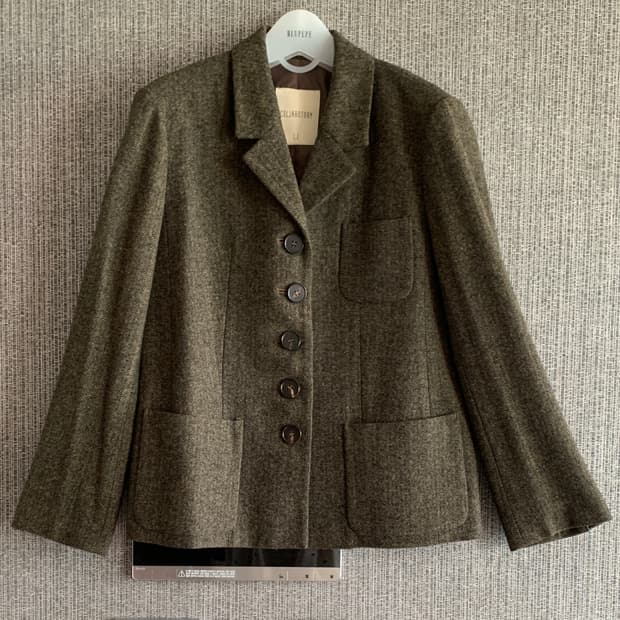 콜라보토리 클래식 브라운 헤링본 울 블렌디드 싱글 자켓 임수정 착용