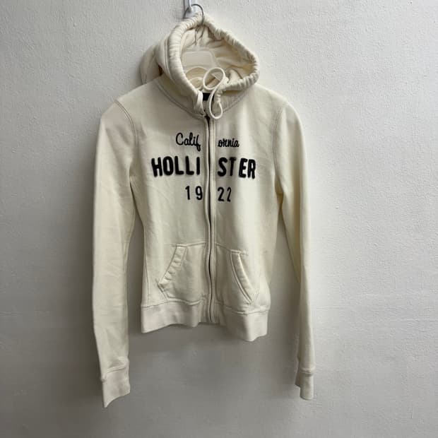 홀리스터 기모 아이보리 후드집업 xs