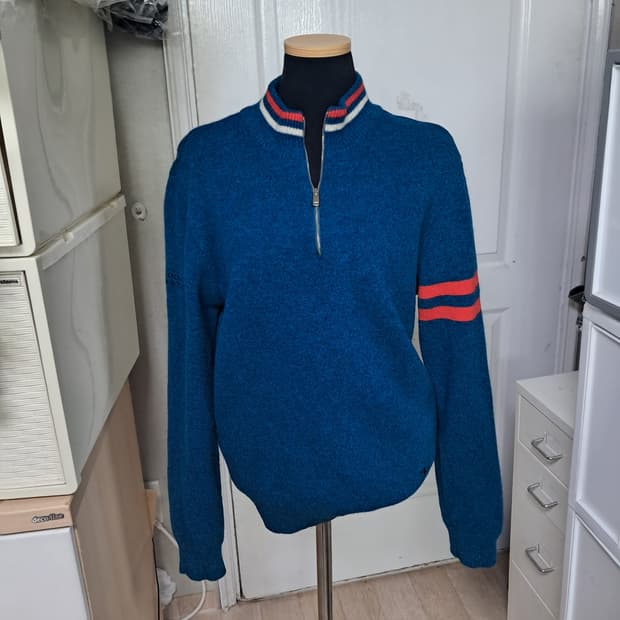 루이까스텔 남성 방풍 모100% 하프집업 니트 100