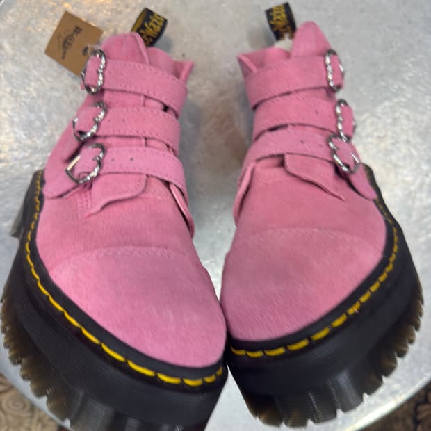 Dr. Martin x Lazy oaf Suede Buckle Boots
