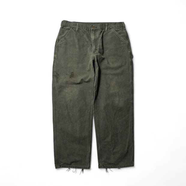 칼하트 싱글니 카펜터 워크팬츠 모스그린 38