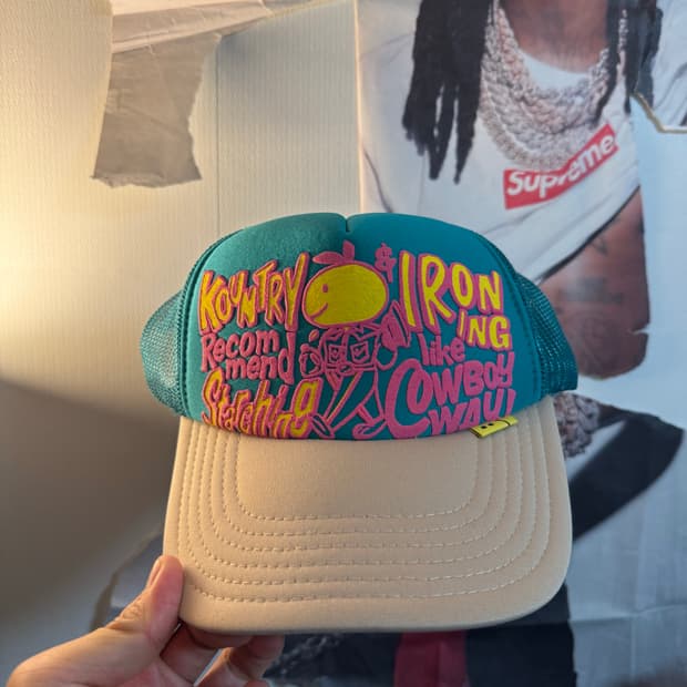 캐피탈 컨트리 메쉬 캡 트러커캡 터콰이즈 새상품