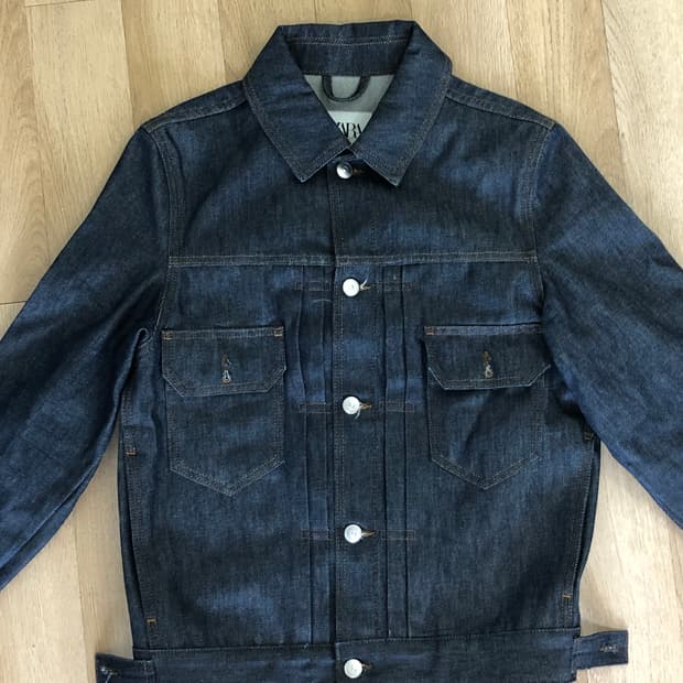 자라 생지데님 자켓
