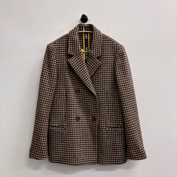 에스제이피 SJYP 하운드투스 체크 더블 브레스티드 자켓
