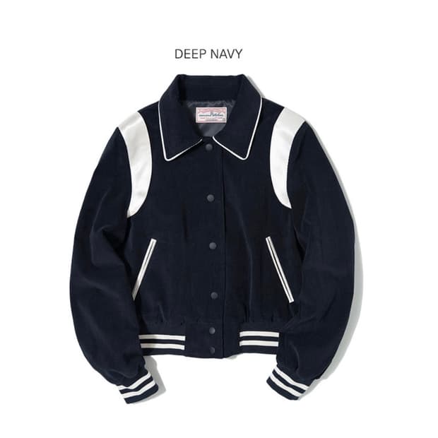 Coduroy varsity jacket