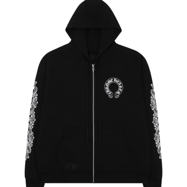 크롬하츠 홀스슈 플로랄 헤비웨이트 후드집업 사이즈 XL