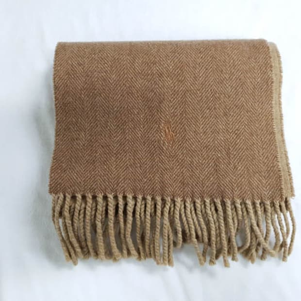 폴로 랄프로렌 헤링본 램스울100 머플러