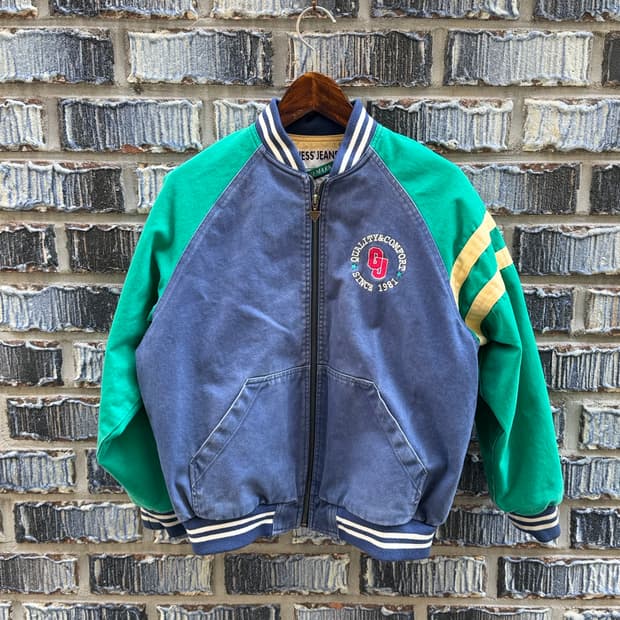 90s 올드게스 (두산) 바시티자켓