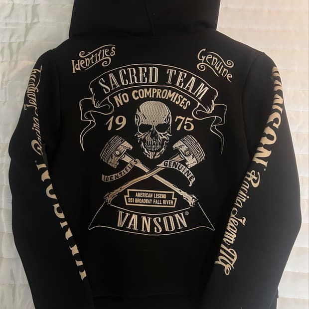 Vanson Leathers 레오파드 후드집업