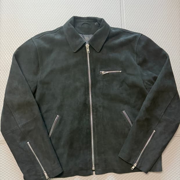 (L) 스투시 양가죽 스웨이드 빙 자켓 