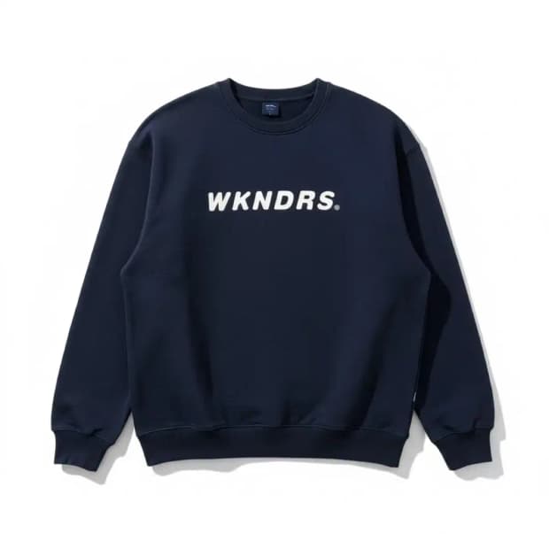 WKNDRS 오버핏 네이비 맨투맨 L