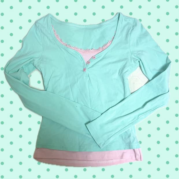 드레보루조 민트 핑크 롱슬리브