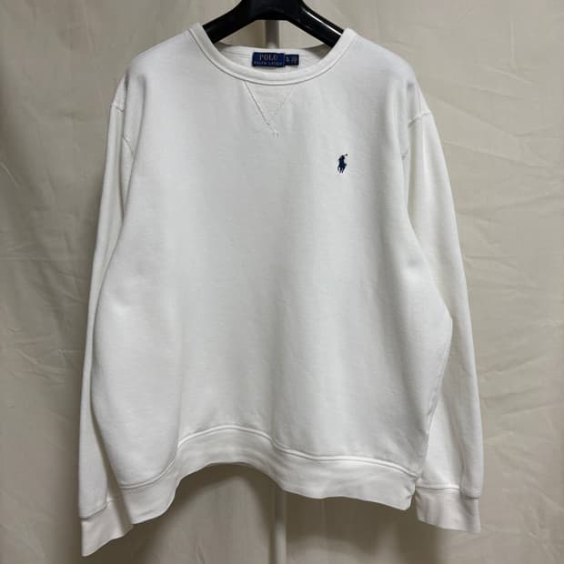 폴로 랄프로렌 기모 스웻셔츠 맨투맨 / 화이트, XL