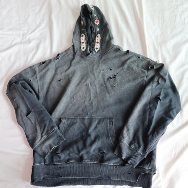 [XL] 캐피탈 스릴러 데이미지드 잼스톤 후드티