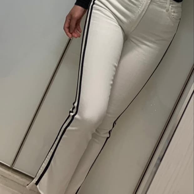 마더진 부츠컷 팬츠 26 진 화이트청 청바지 데님 게스 리바이스 디젤 슈