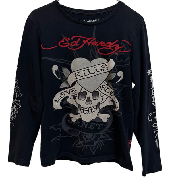 Ed Hardy 에드하디 롱 슬리브 티셔츠
