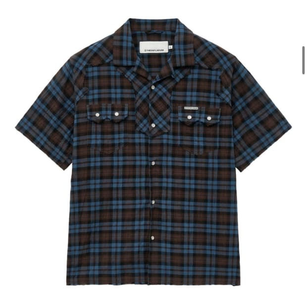 WESTERN SHORT SLEEVE SHIRT BLUE