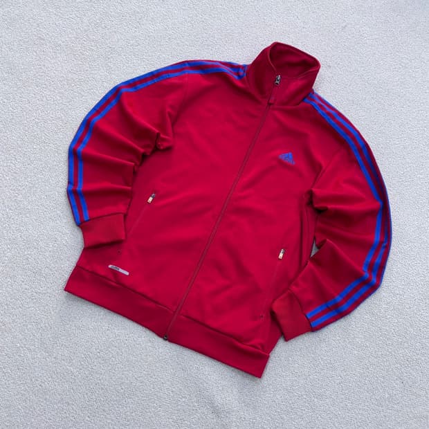 95 아디다스 레드 트랙탑 집업 자켓 0429E