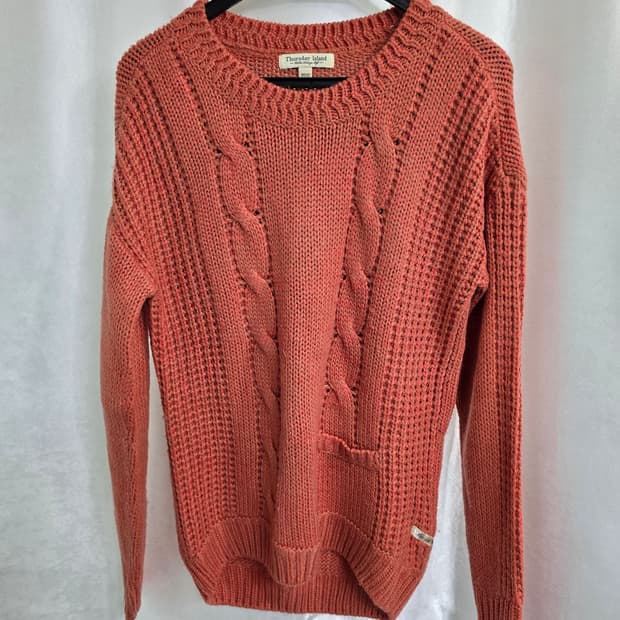 Thursday Island 꽈배기 니트 코랄 (1569)