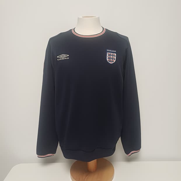 [L] 00s 빈티지 엄브로 잉글랜드 국대 백로고 맨투맨 (네이비)