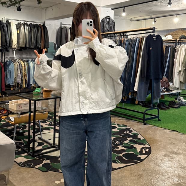 나이키 우먼스 스우시 리펠 우븐 자켓