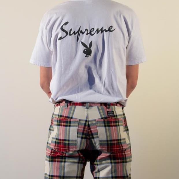 [30] 14FW 슈프림 플라이트 팬츠 레드 체크