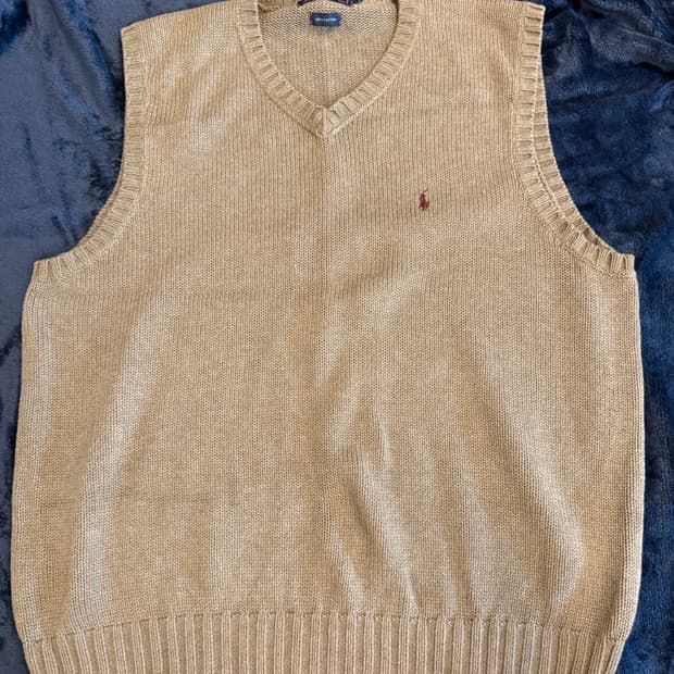 폴로 니트 조끼 L