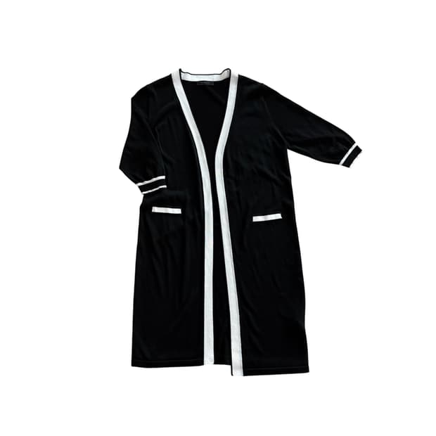 Vintage 7부 여름 롱 가디건