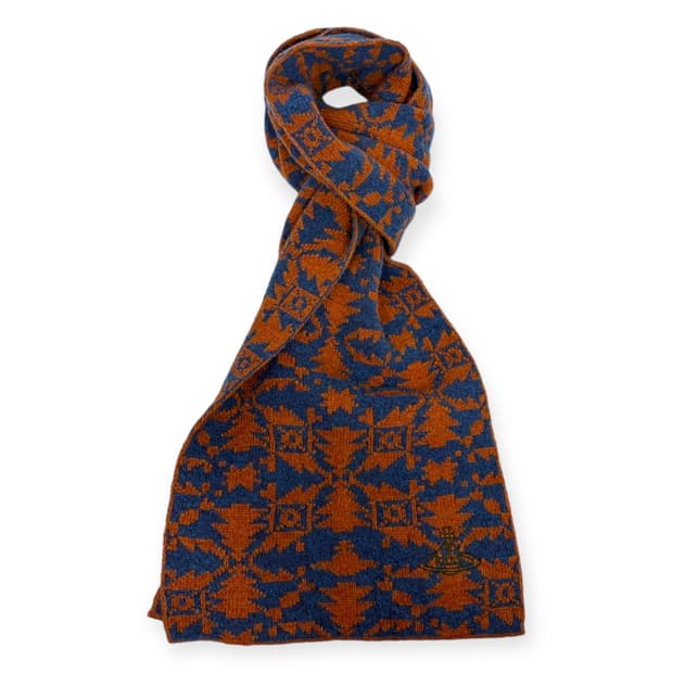 비비안웨스트우드 오브 패턴 머플러 목도리