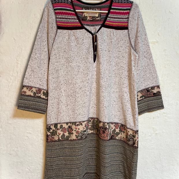빈티지 히피 에스닉 니트 원피스