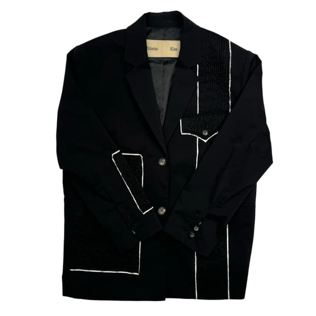 마뗑킴 링클 포인트 블랙 자켓 OS