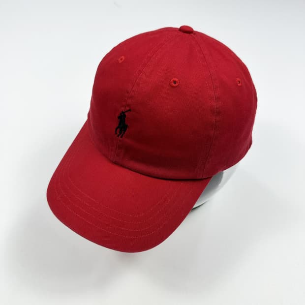 폴로 랄프로렌 베이직 코튼 볼캡 레드