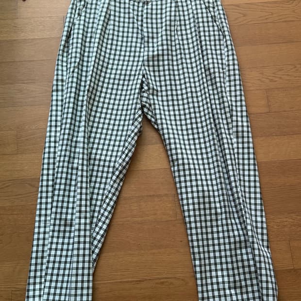 오베이 체크 팬츠 (새상품) 34사이즈