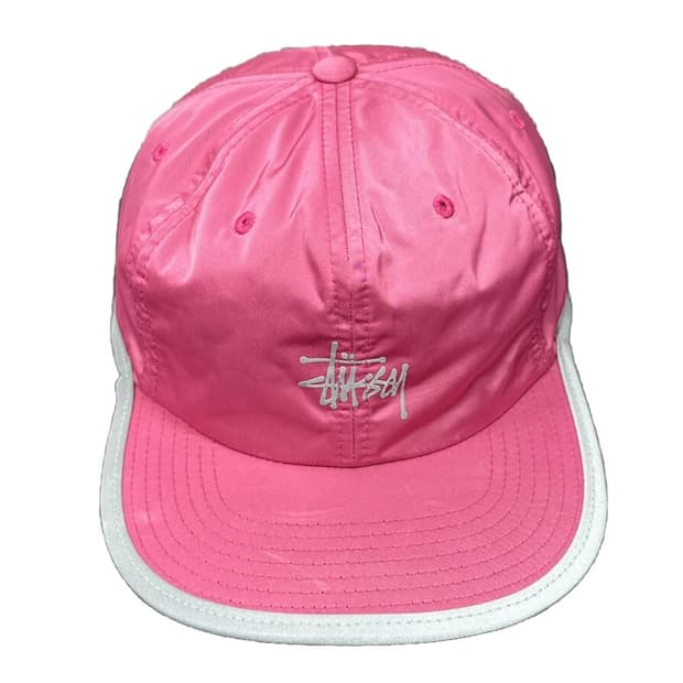 스투시 폴리 메모리 스트랩백 캡 핑크